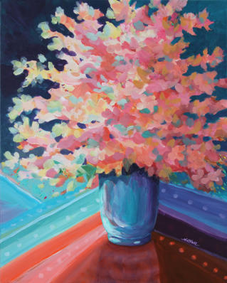"I Gathered Blossoms" - acrylic on canvas - 20"x16" ©Annette Ragone Hall