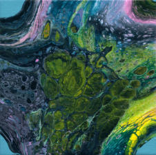 "Tidal Pool III" ©Annette Ragone Hall - acrylic on canvas - 6" x 6"